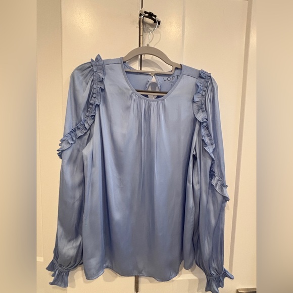 LOFT Ruffle Blouse. Size S - Picture 2 of 5